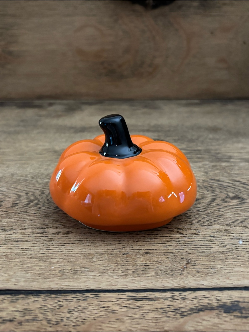 Rae Dunn Orange Pumpkin Ceramic Mug Topper